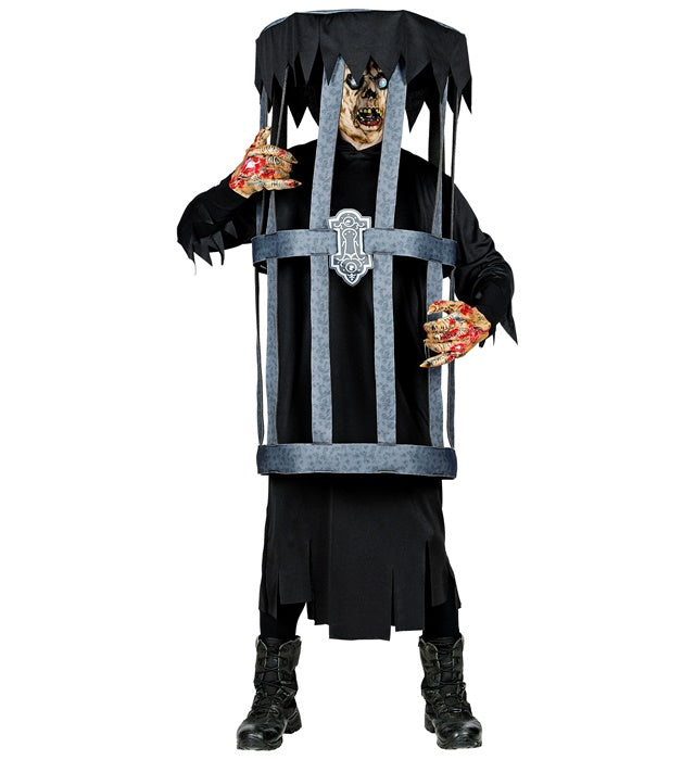 CAGED" (HOODED ROBE, CAGE)