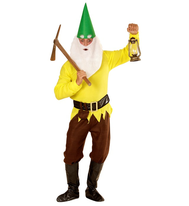 YELLOW GNOME" (COAT, PANTS, BELT WITH PURSE, BOOT COVERS, HAT WITH EARS, EYEBROWS AND BEARD)