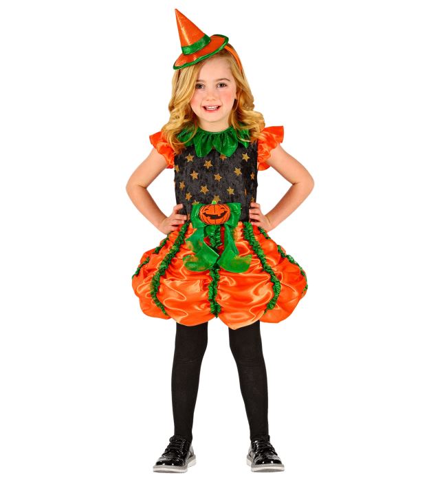 PUMPKIN WITCH" (DRESS, MINI HAT)
