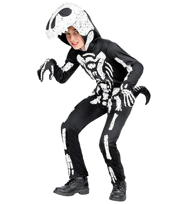 T-REX SKELETON" (HOODED OVERALLS WITH MASK)