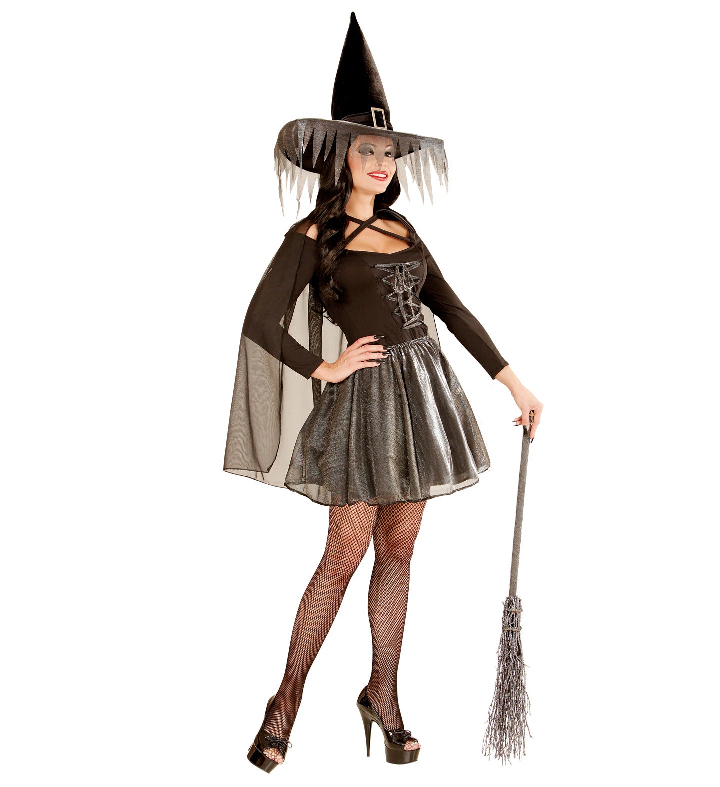 SILVER GLIMMER WITCH" (SHIRT, SKIRT, CAPE, HAT)