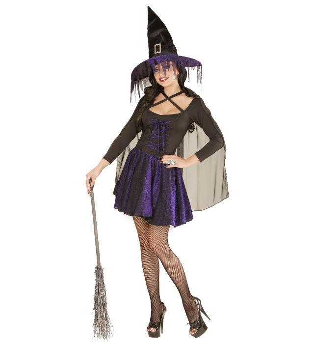 PURPLE GLIMMER WITCH" (SHIRT, SKIRT, CAPE, HAT)