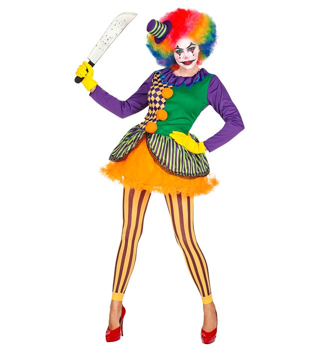 "EVIL JOKER" (TUTU DRESS, LEGGINGS, MINI HAT) ((Costumes Women))