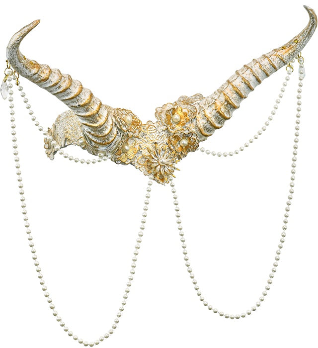 HEADPIECE HORNS WHITE