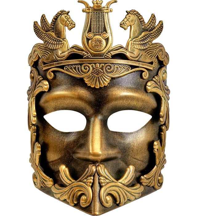 "MASK GREEK ROMAN GOLD" ((Costumes Men))