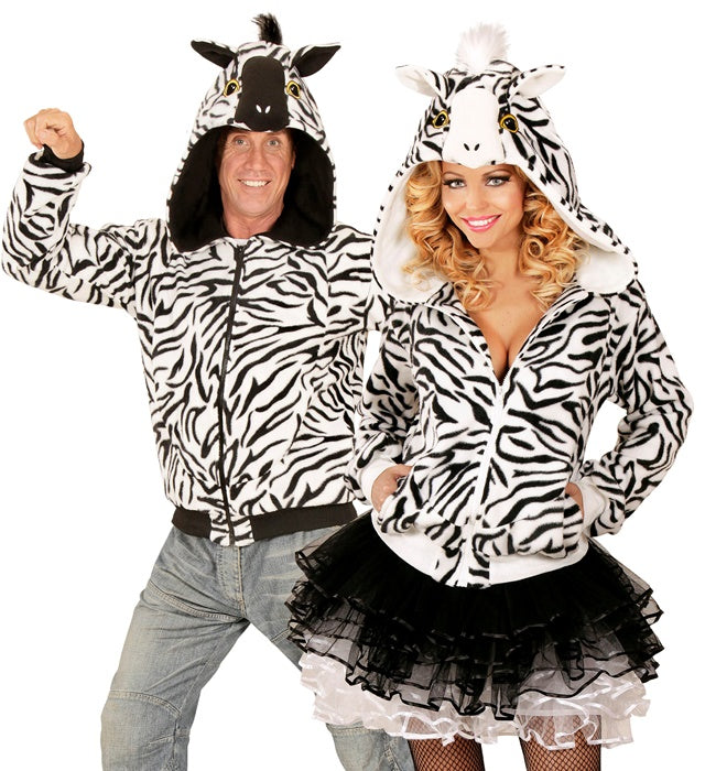 ZEBRA" (HOODED FLEECE JACKET)