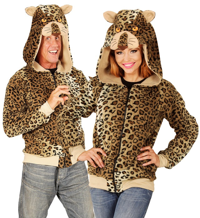 LEOPARD" (HOODED FLEECE JACKET)