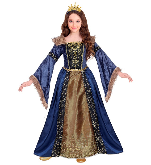 MEDIEVAL QUEEN" (DRESS WITH CRINOLINE UNDERSKIRT, CROWN)