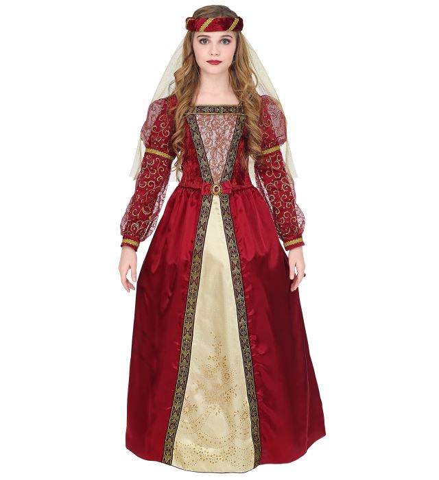 MEDIEVAL PRINCESS" (DRESS WITH CRINOLINE UNDERSKIRT, HEADPIECE WITH VEIL)