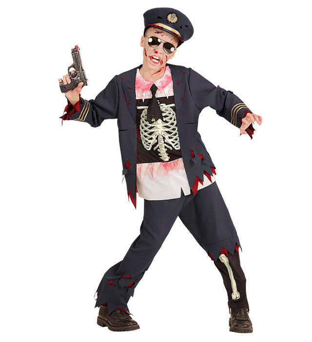 ZOMBIE POLICE OFFICER" (COAT WITHSHIRT, PANTS, HAT)