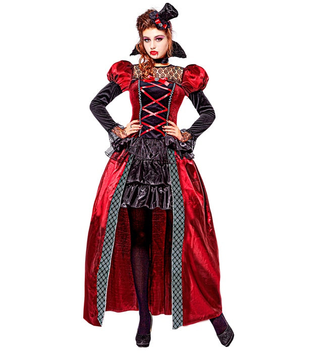 VICTORIAN VAMPIRESS" (DRESS, COLLAR, MINI HAT)