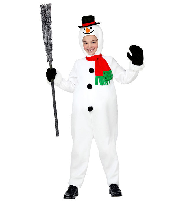 SNOWMAN" (OVERALLS WITH STUFFED BELLY, HEADPIECE WITH MASK, GLOVES, SCARF)
