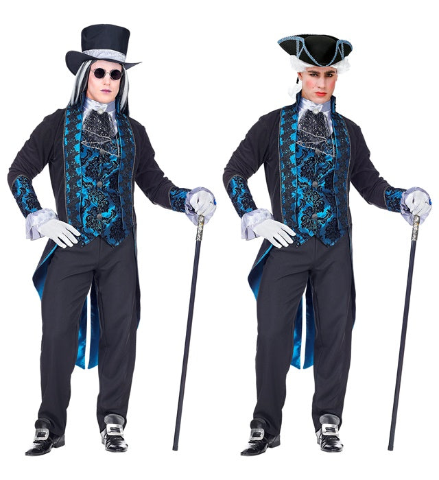 VICTORIAN VAMPIRE" (JACKET WITH VEST, SHIRT & JABOT, PANTS, HAT)