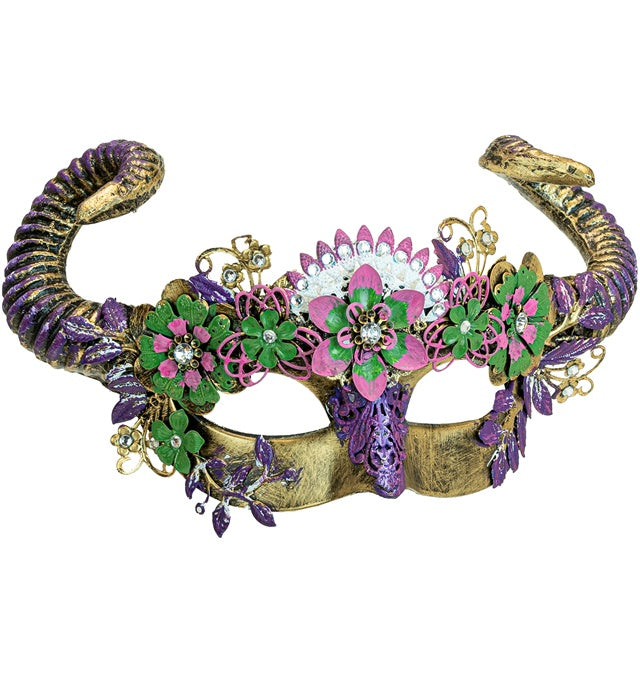 THEATRICAL RAM EYEMASK WITH FLOWERS