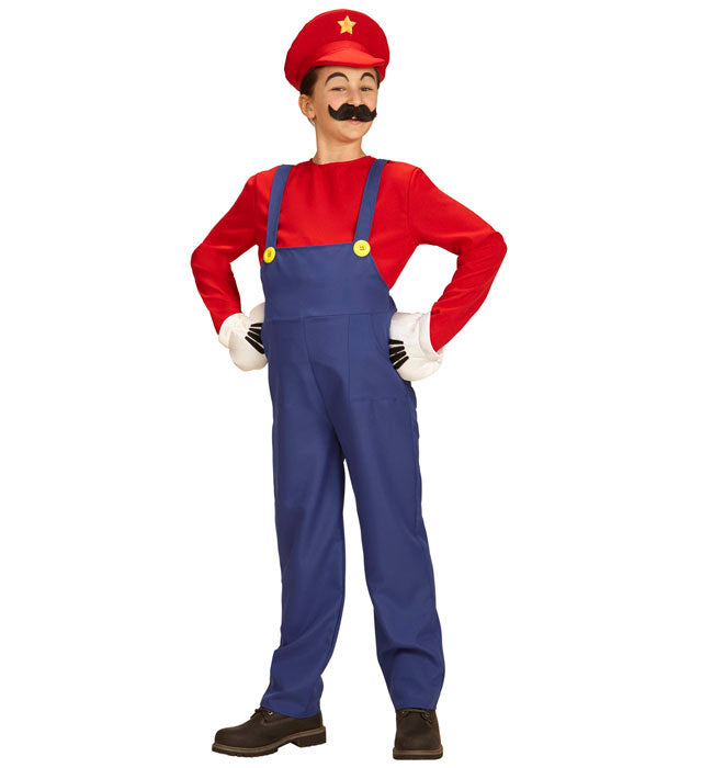 SUPER PLUMBER" (OVERALLS, SHIRT, HAT)