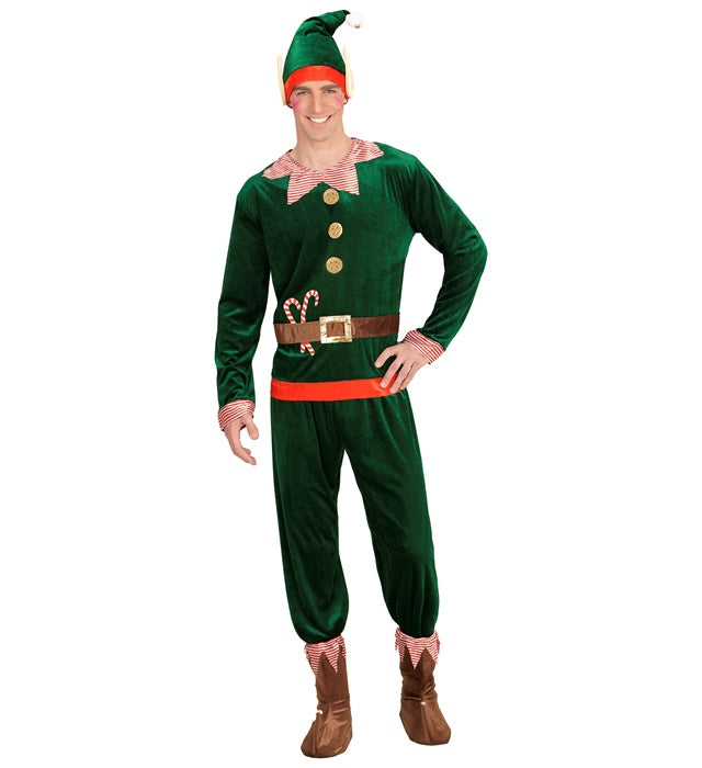 SANTA'S LITTLE HELPER ELF" (COAT, PANTS, SHOE COVERS, HAT WITH EARS)