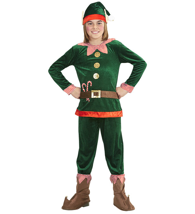 SANTA'S LITTLE HELPER ELF" (COAT, PANTS, SHOE COVERS, HAT WITH EARS)