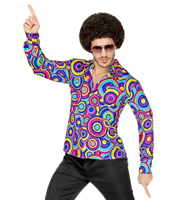 THE 70S GROOVY STYLE - BLUE BUBBLES" (SHIRT)