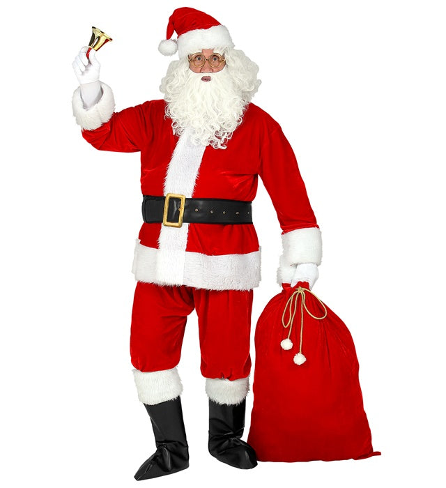 PROFESSIONAL SANTA CLAUS" (JACKET, PANTS, BELT, HAT, BEARD, GLASSES, BOOT COVERS, SACK)