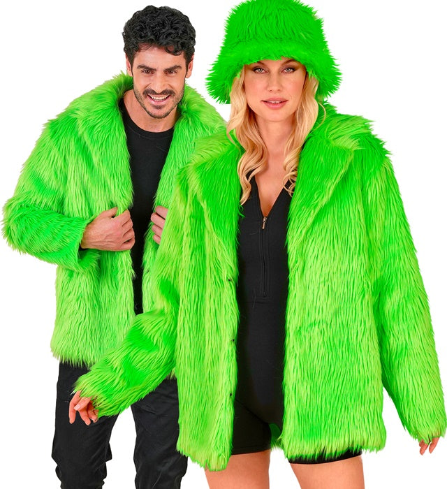 NEON GREEN PLUSH JACKET