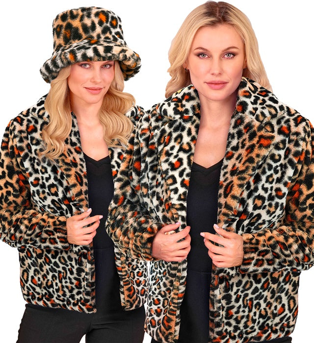 ANIMALIER LEOPARD PLUSH WOMAN JACKET