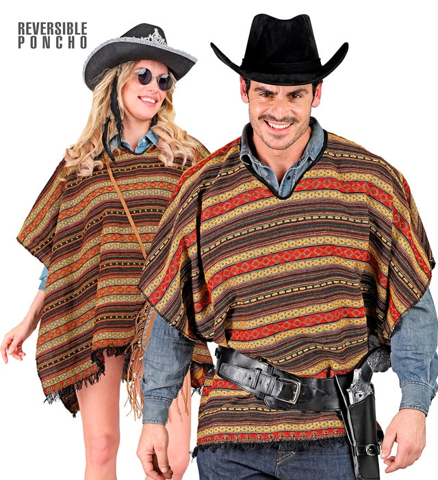 REVERSIBLE PONCHO" 100X75 CM
