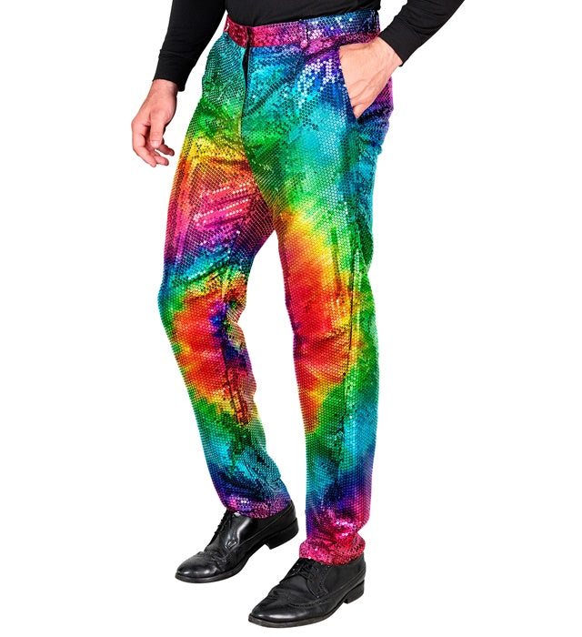 PARTY FASHION PANTS" (TIE DYE SEQUIN PANTS)