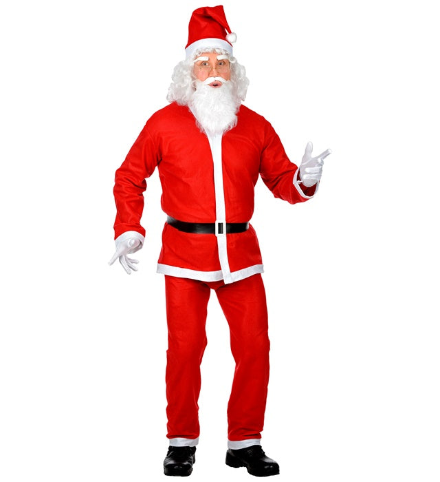 SANTA CLAUS" (JACKET, PANTS, BELT, HAT, BEARD WITH MOUSTACHE)