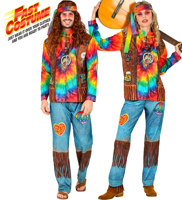 HIPPIE FAST COSTUME" (JACKET, PANTS, HEADBAND)
