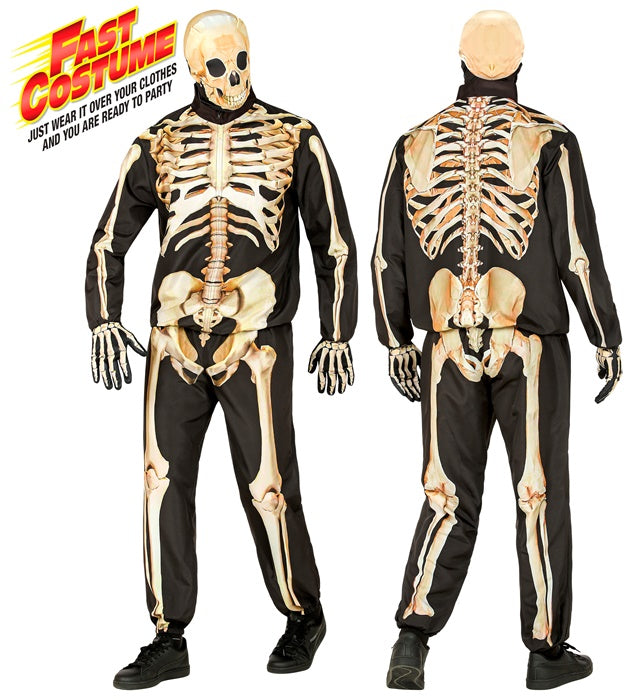 SKELETON FAST COSTUME" (JACKET, PANTS, GLOVES, MASK)