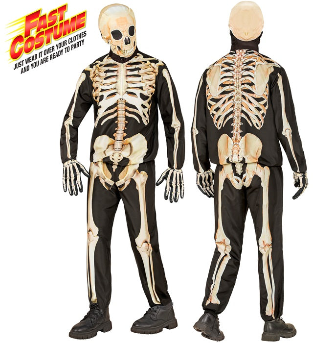 SKELETON FAST COSTUME" (JACKET, PANTS, GLOVES, MASK)