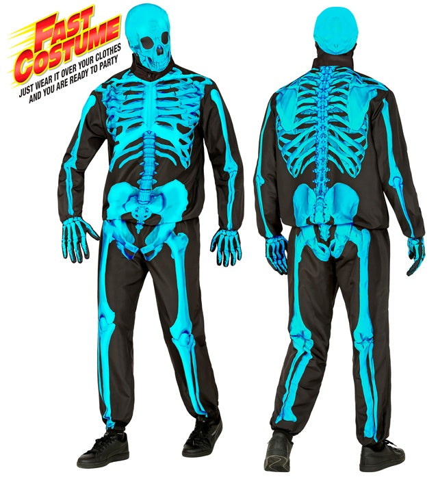 NEON SKELETON FAST COSTUME" (JACKET, PANTS, GLOVES, MASK)