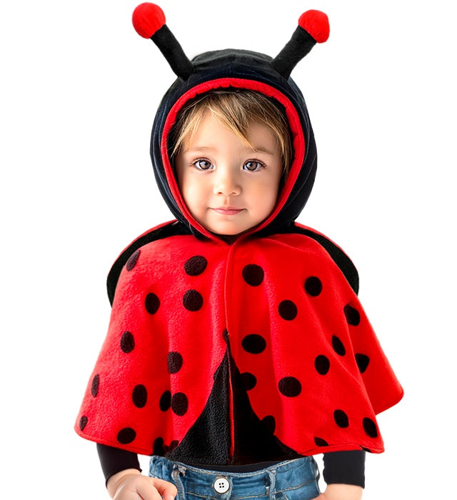 PLUSH LADYBUG" (HOODED PONCHO)