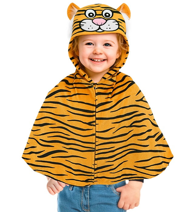 PLUSH TIGER" (HOODED PONCHO)