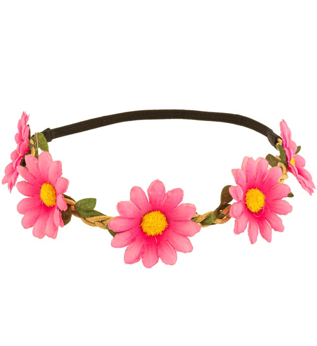 PINK FLOWER HEADBAND