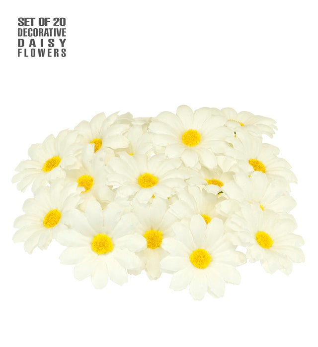 SET OF 20 DECORATIVE DAISY FLOWERS