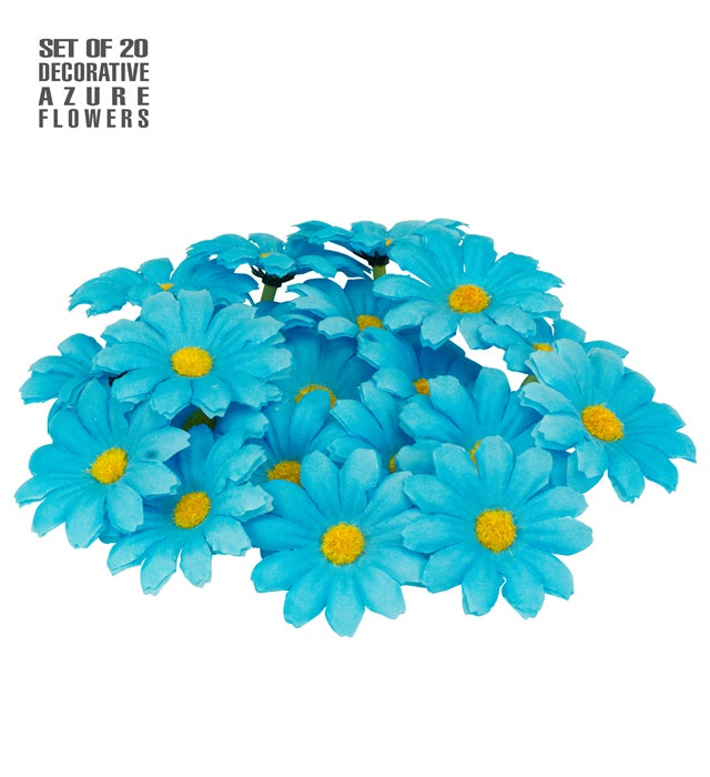 SET OF 20 DECORATIVE AZURE FLOWERS