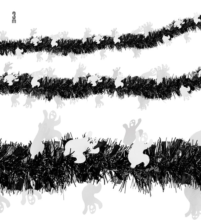 GHOST TINSEL GARLAND" 3 M