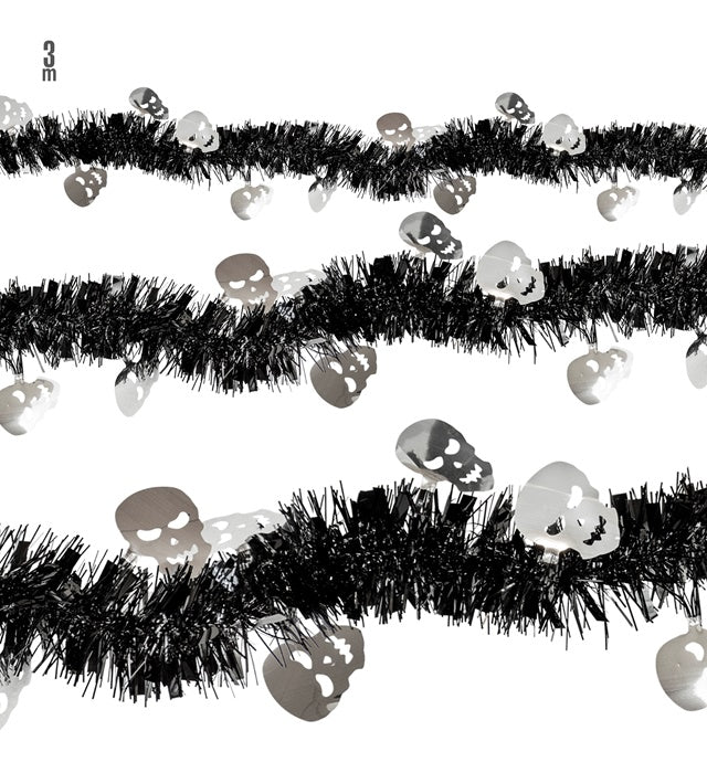 SKULL TINSEL GARLAND" 3 M