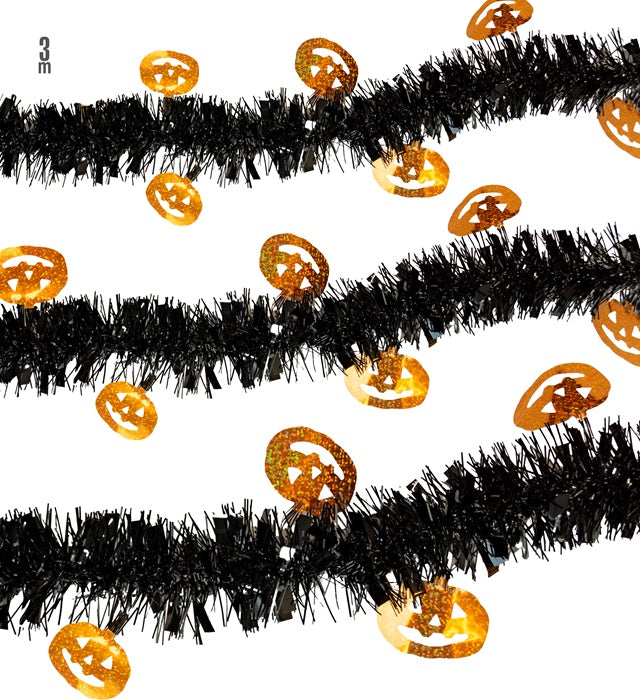 PUMPKIN TINSEL GARLAND" 3 M