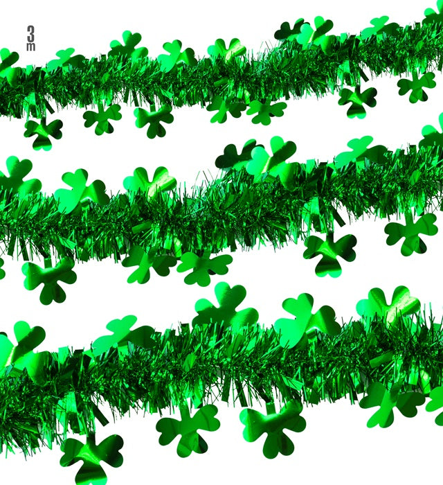 ST. PATRICK'S DAY TINSEL GARLAND" 3 M
