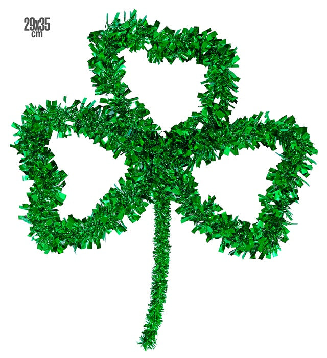 ST. PATRICK'S DAY TINSEL SHAMROCK" 29X35 CM