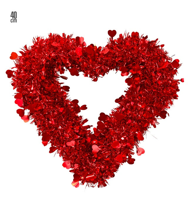 TINSEL HEART" 40 CM