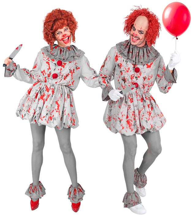 VINTAGE HORROR CLOWN" (DRESS, RUFF, SHOE COVERS)