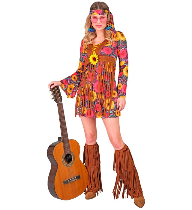 HIPPIE" (DRESS, HEADBAND, BOOT COVERS)