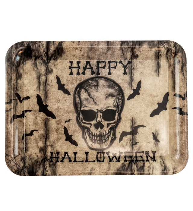 HAPPY HALLOWEEN SKULL TRAY" 33 X 24 CM