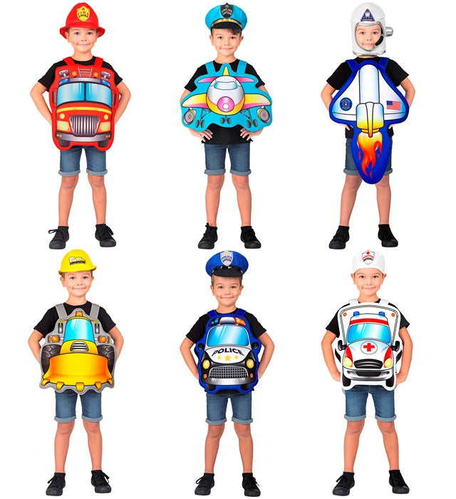 PROFESSION ASSORTMENT" (COSTUME, HEADPIECE) - 2 PCS EACH OF 6 STYLES