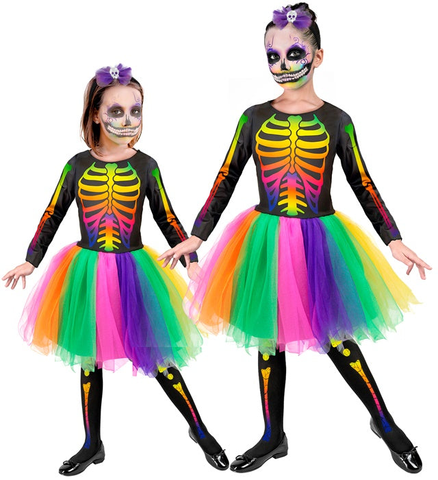 SKELTON" (TUTU DRESS, SKULL BOW HEADBAND)