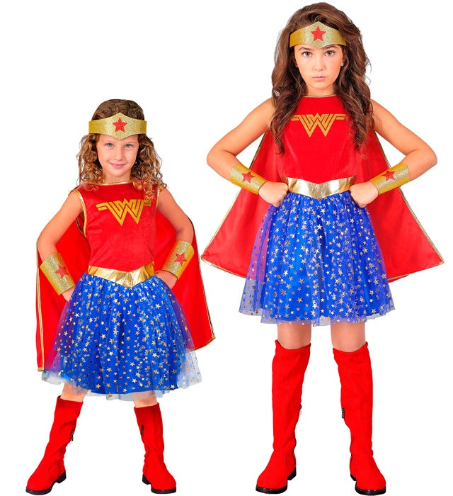WONDER GIRL" (DRESS WITH CAPE, HEADPIECE, CUFFS)