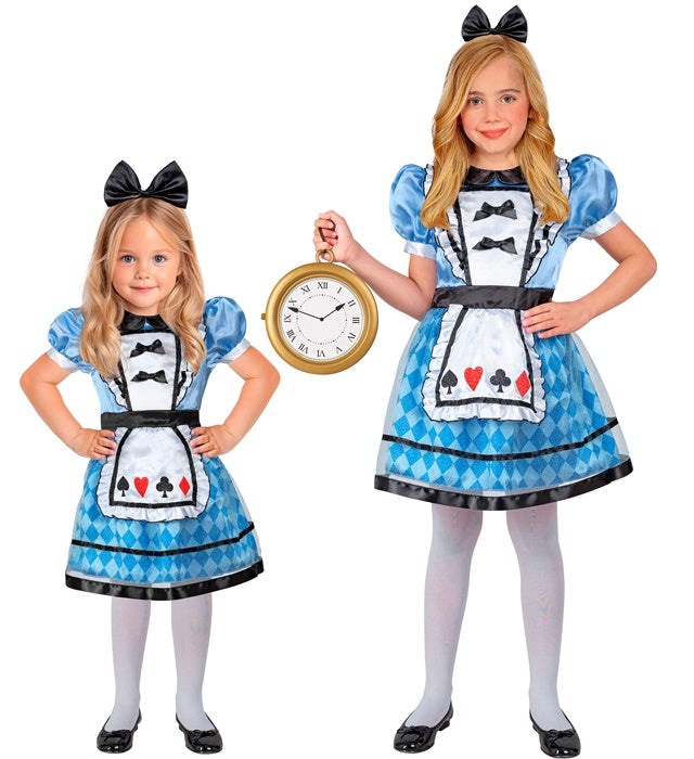 WONDERLAND GIRL" (DRESS WITH PETTICOAT & APRON, BOW HEADBAND)